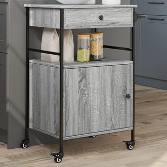 vidaXL Vidaxl - Carrito De Cocina Madera Ingenier&iacute;a Gris Sonoma 56x43x89,5 Cm