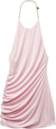 Versace Viscose-Jersey gedrapeerde mini-jurk - Dames - Jurken - Roze - Maat: M Viscose
