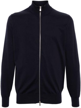 Brunello Cucinelli zip-up cotton cardigan - Blue