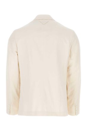 Prada Mens Cotton Blazer Beige Blazers