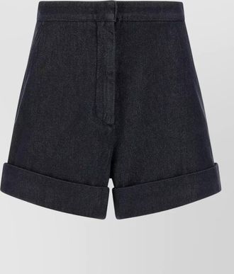 Max Mara cotton high-rise flared tailored shorts
