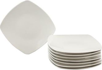 Gibson Simplicity Buffetware 8 Piece Dessert Plate in White at Nordstrom
