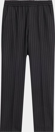 Versace Men & apos;s Greca Jacquard Wool Trousers