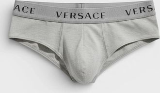 Versace Womens Low Rise Slip Underwear Grey Black - Size: XS