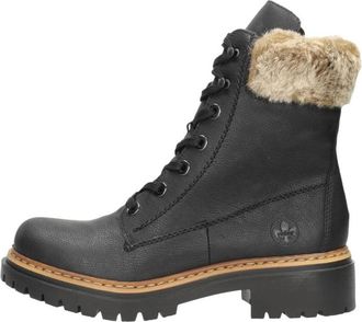 Rieker Veterschoenen Hoog - Dames - Winterlaarzen - Zwart - 36 EU - Schoenen