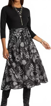 Johnny Was Mixed Media Wrap Tie Dress In Marana