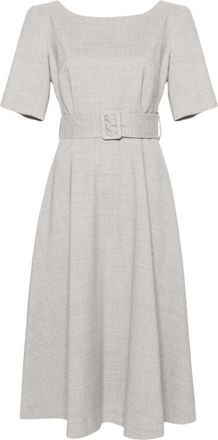 Parosh Grey Dart-detail Dress