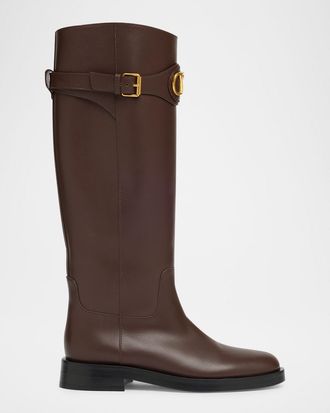 Valentino Garavani VLogo Signature Leather Boots