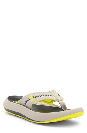 Reef SWELLsole Cruiser Flip Flop in Grey/Lime at Nordstrom, Size 10
