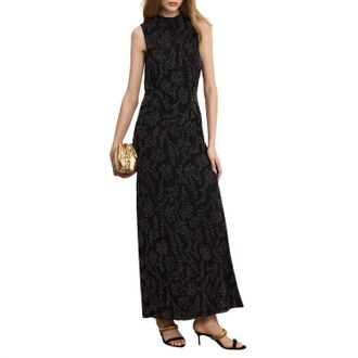 Veronica Beard Sylven Beaded Maxi Dress In Black