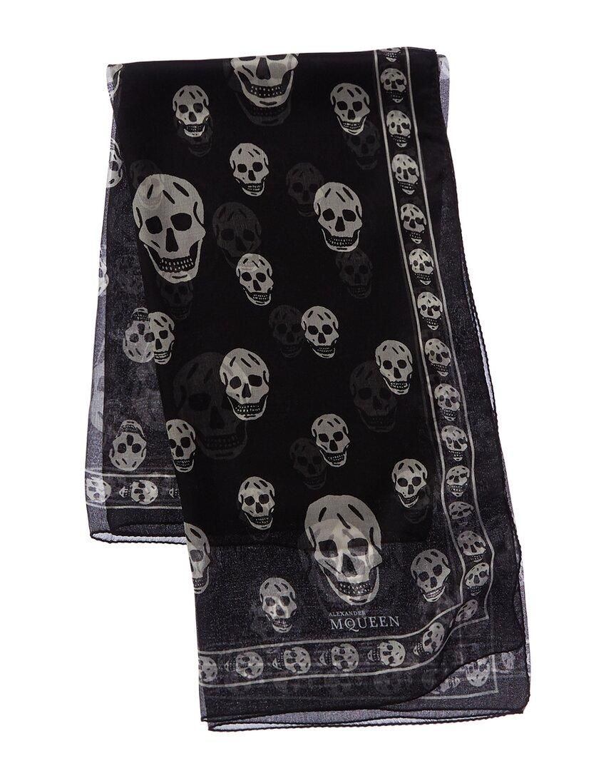 マフラー・ストール alexander mcqueen Printed twill foulard (8164333001Q 5968) Alexander McQueen Alexander Mcqueen Printed Twill Foulard