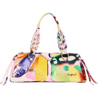 Desigual Denim Shoulder Bag in Pink Multi at Nordstrom