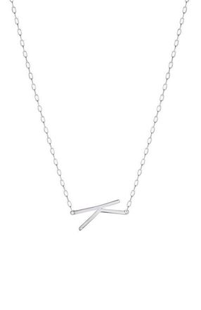 Alex and Ani Silver Elongated Initial Pendant Necklace in Silver - K at Nordstrom