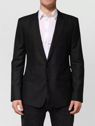 Dolce & Gabbana wool silk slim-fit single-breasted suit jacket