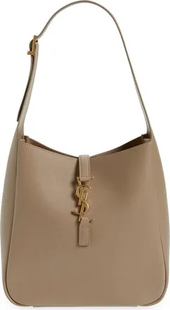 Saint Laurent Small Le 5 &agrave; 7 Leather Hobo in Dusty Grey at Nordstrom, Size No Size