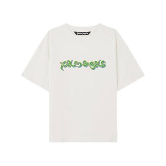 Palm Angels T-Shirts, male, White, Size: 2XL Graphic T-shirt