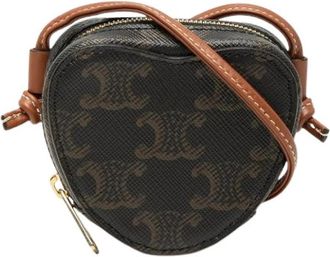 Celine Pre-owned Vintage Crossbody Bag - Dames - Vintage Mini Tas - Bruin - ONE Size - Leer - Vintage