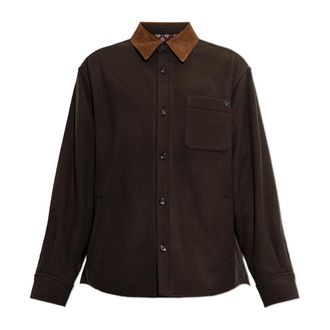 Valentino Garavani Woljas met su&egrave;de kraag - Heren - Zomerjassen - Bruin - L - Wol - Jassen
