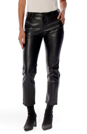LBLC The Label Franny Vegan Leather Trouser in Black at Nordstrom, Size X-Small