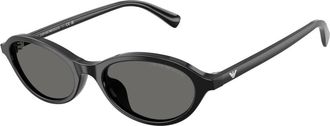Emporio Armani Ea 4281U Ovale Zonnebril - Dames - Zonnebrillen - Zwart - 52 MM - Accessoires