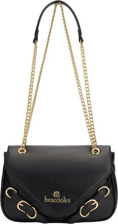 Braccialini Schoudertas met Ketting en Kunstleer - Dames - Schoudertassen - Zwart - ONE Size - Leer - Tassen