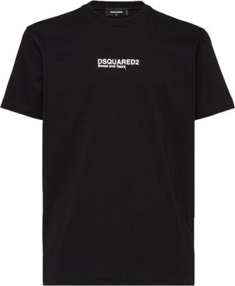 Dsquared2 graphic-print cotton T-shirt - men - Cotton - M - Black