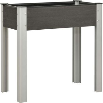 vidaXL Fioriera Rialzata da Giardino 75x40x75 cm in wpc Grigio - Vidaxl