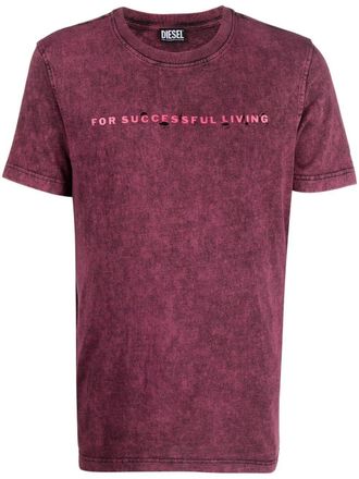 Diesel T-shirt met grafische print - Roze