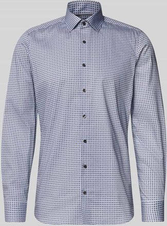 Olymp Level 5 Slim Fit Bsuinesshemd aus Baumwolle mit Kentkragen in Blau, Gr&ouml;&szlig;e 38