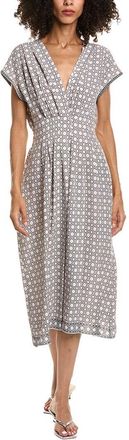 Max Studio Cap Sleeve Front Tuck Midi Dress