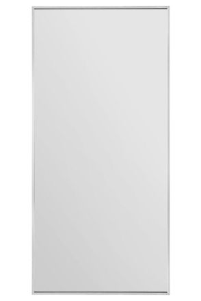 MirrorOutlet Silver Aluminium Edged Wall Leaner Mirror 68 X 33 (174 X 85CM) | Size: 1 Pack