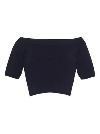Cara Cara Valentina off-shoulder short-sleeve blouse - women - Viscose/Polyester - S - Black
