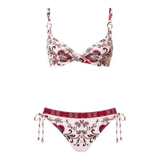 Twinset Bikinis, female, Pink, Size: XL Foulard-print Bikini Set