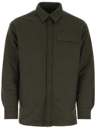 Givenchy chest-pocket wool shirt jacket - men - Wool/Nylon/Acrylic/Viscose/Polyester/Polyester - 39 - Green