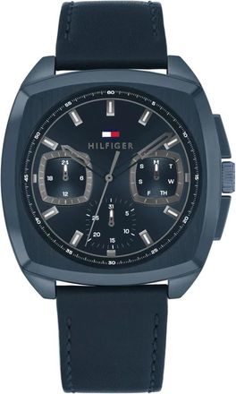 Tommy Hilfiger Apollo 1710558 Horloge - Heren - Horloges - Blauw - ONE Size - Leer - Accessoires