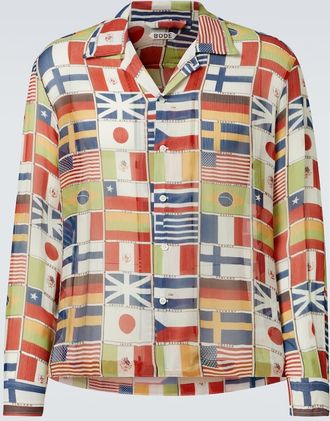 Bode International printed silk shirt