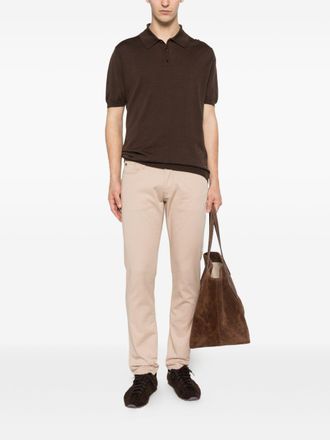 Emporio Armani Logo-Detail Denim Jeans - Beige