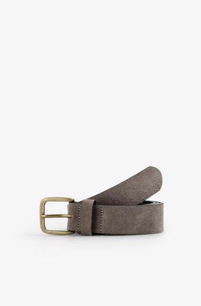 Scalpers Skull Suede Belt in Grey at Nordstrom, Size Medium