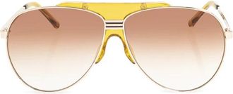 The Attico Aviator Zonnebril - Dames - Zonnebrillen - Geel - ONE Size - Accessoires