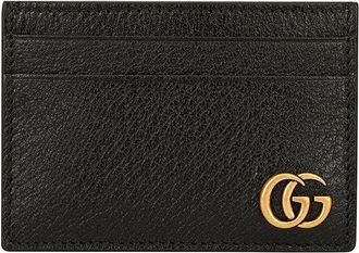 Gucci GG Marmont Card Holder Wallet Black 436022-DJ20T-1000