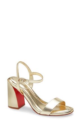 Christian Louboutin Miss Jane Sandal in Platine/Platine at Nordstrom, Size 10.5Us