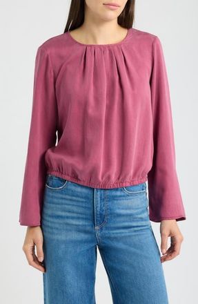 Cloth & Stone Pleated Top in Rosy Sangria at Nordstrom, Size X-Small