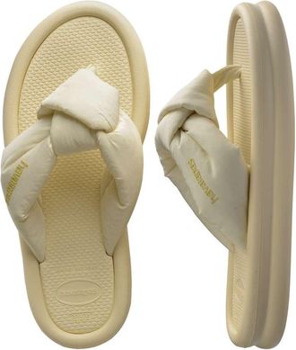 Havaianas Infradito boh&eacute;mien super imbottite color crema al burro-Bianco