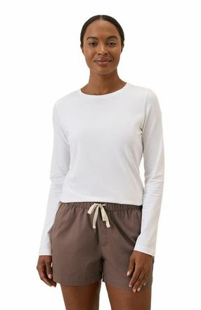 Pact Organic Cotton Luxe Stretch Jersey Slim Long Sleeve Tee in White at Nordstrom, Size Xx-Large