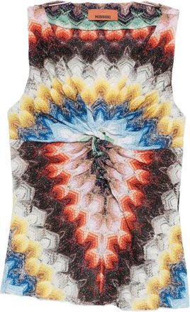 Missoni Multicolor Top - Dames - V-hals truien - Veelkleurig - XS - Truien & Vesten