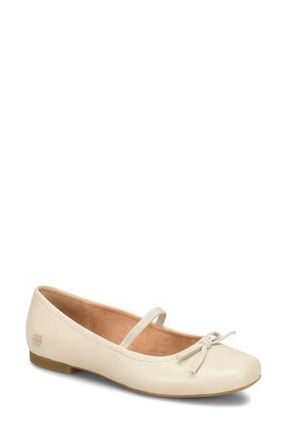 B&oslash;rn Bley Mary Jane Flat in Cream Leather at Nordstrom Rack, Size 9.5