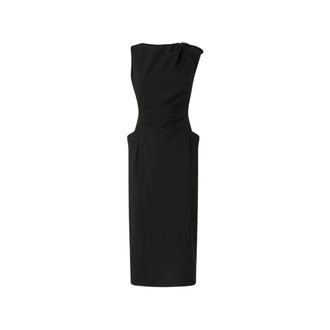 Pinko Ulysse Jurk - Dames - Casual kleedjes - Zwart - XL - Polyester - Kleedjes