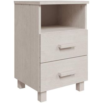 vidaXL Table Hamar Cabece 40x35x62 Cm White Massive Pine
