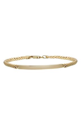 Bony Levy Mens 14K Gold ID Bracelet in 14K Yellow Gold at Nordstrom, Size 8