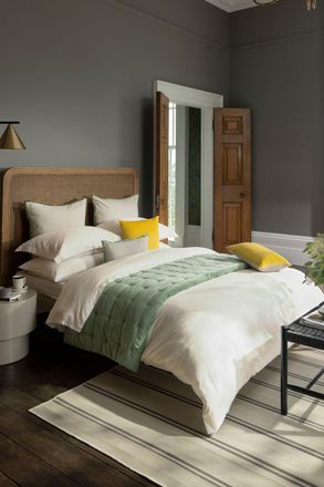 Christy 400TC Luxury Cotton Sateen Plain Dye Duvet Cover Sets in Ivory | Size: Super King